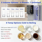 C5 Countertop Reverse Osmosis Water Filter, Hot and Cold RO System-3s Instant Hot, 6 Temp Settings 7-Stage RO Filtration Dispenser, NSF/ANSI372/42/58, Portable Pitcher, 3:1 Pure to Drain