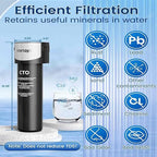 Vortopt Under Sink Water Filter System,Kitchen Sink Water Filter,NSF/ANSI 42 Certified Under Sink Water Filter,28000 Gallons Flow,Reduces PFOA/PFOS/Chlorine,Direct Connect,Black,Q5-C2.