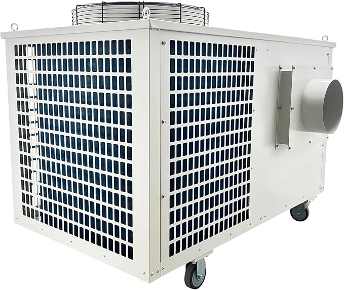 220V Industrial Air Conditioner, 61000 BTU Portable Spot Cooler, 2900m³/h Air Flow, 7.2KW Indoor/Outdoor Cooling Aircon 3Phase