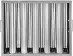 VBENLEM Pack of 6 Hood Filters 19.5W x 15.5H Inch, 430 Stainless Steel 5 Grooves Commercial Hood Filters, Range Hood Filter for Grease Rated Commercial Kitchen Exhaust Hoods