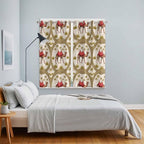 2 Panel Kitchen Cafe Curtains, Camels Palm Trees Sunlight Filtering Nature Air Through, Window Decor Tier Curtains for Living Room 80W x 63L inch Desert Date Coconut Trees Leaves Cords Beige