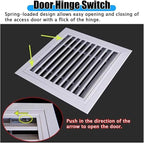 White Access Panel Air Grille Vent Cover, Square Vents Registers, Air Return Vent Cover, Flat Vent Cover, Return Air Grilles, Plumbing Access Panel(550x550 mm/21.7x21.7 in)
