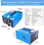 PCP Air Compressor, Portable 4500Psi/30Mpa, Water/Oil-Free, PCP Rifle/Pistol and Paintball Tank Air Pump, Powered by 12V Car DC or Home 110V AC with Power Converter and Oil-Moisture Filter