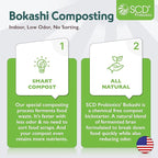 All Seasons Indoor Composter Starter Kit – 5 Gallon Black Compost Bin For Kitchen Countertop With Lid, Spigot & 1 Gallon (2 lbs.) Bag Of Dry Bokashi Bran – Made In USA by SCD Probiotics
