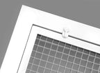 HVAC Premium 22" x 32" Cube Core Eggcrate Return Air Filter Grille for 1" Filter - Aluminum - White [Outer Dimensions: 24.5" x 34.5"]