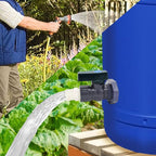 2 Set PVC Rain Barrel Diverter Kit Rain Barrel 3/4 Inch Spigot Kit with Bulkhead Fitting, Hose (25mm/1" + 16mm/0.63") Adapter, Hole Saw, Ball Valve, Clamps, Thread Seal Tape