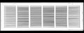 HVAC Premium 36" X 10" Steel Return Air Filter Grille for 1" Filter - Fixed Hinged - HVAC Duct Cover - Flat Stamped Face - White [Outer Dimensions: 38 5/8"w X 12 5/8"h]