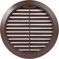 Brown 6" Inch Round Ventilation Grille with Screen mesh. (Duct 6Ø / Grille 7Ø) Ventilation Applications. Indoor and Outdoor Vent Cover - Air Vent Cover for Air Intake, Exhaust