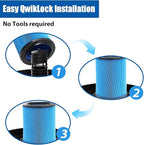 1 Pack VF5000 Replacement Filter for Rigid Shop Vac, H11 Washable & Reusable 3-Layer Filter with QwikLock, Fits 5-20 Gallon Wet/Dry Vacuums (WD0671, RV2400, WD1450, WD1851, etc.)