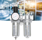 Compressed Air Line Filter, Aluminum Alloy Filter Back Fastening Design 5-60℃ Operating Temperature Range Oil Trap Separator for Teaching Laboratory