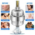 Shower Head Filter for Hard Water to Remove Chlorine Reduces Dry Itchy Skin,Shower Filters with High Output Showerhead Cartridges(Chrome)
