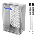Outdoor Electrical Junction Box | IP67 Waterproof | Resistant ABS Material with Clear UV Coating Cover | Weatherproof Box for Outdoor, Garden, Deck, Patio