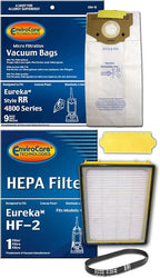 EnviroCare Replacement Eureka Vacuum 4870 Smart Vac Supply Kit Made to fit Eureka RR Vacuum Cleaner 9 Bags & 1 R Belt & Hf2 & 70082 Filter