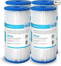 Membrane Solutions 50 Micron Pleated Water Filter Home 10"x4.5" Whole House Heavy Duty Sediment Replacement Cartridge Compatible with ECP10-1,ECP20-BB,R50-BBSA,FXHSC,CB1-SED10-BB (4 Pack)
