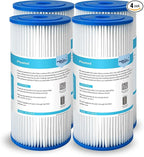Membrane Solutions 50 Micron Pleated Water Filter Home 10"x4.5" Whole House Heavy Duty Sediment Replacement Cartridge Compatible with ECP10-1,ECP20-BB,R50-BBSA,FXHSC,CB1-SED10-BB (4 Pack)
