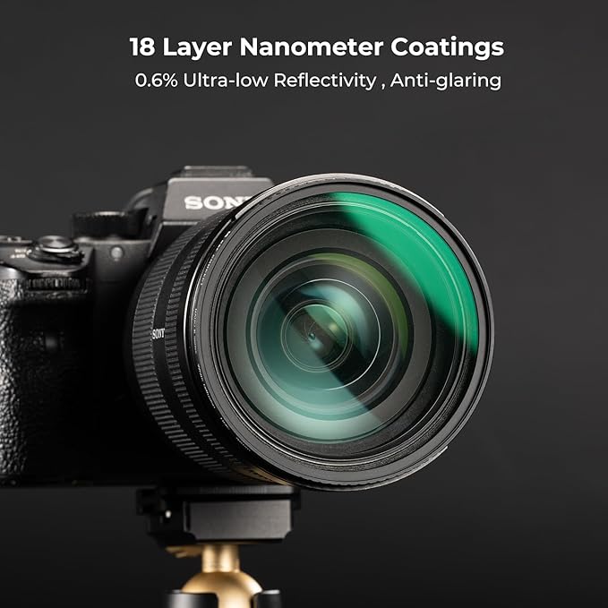 K&F CONCEPT 52mm White Mist 1/4 Filter, 18 Multi-Layer Coatings Dreamy Soft White Diffusion Filter with Cleaning Cloths for Portrait/Video/Vlog Photography