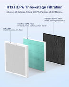 VEWIOR Official Replacement Filter, True HEPA H13 Filter for A3N Air Purifier, Compatible with VEWIOR A3N Air Cleaner, 1PCS