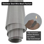 304 Stainless Steel Mesh 80Mesh, 15.7"x47.2"(40x120cm) Metal Mesh Screen, Woven Fine Wire Mesh Easy to Cut for Filter Mesh, Filtration Cloth and DIY Project