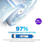 Membrane Solutions 75 GPD RO Membrane, Reverse Osmosis Membrane, RO Membrane Replacement, Reverse Osmosis Filter Replacement for Under Sink Home Drinking RO Water Purifier System (2 PACK)
