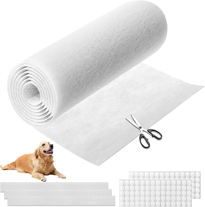 MERV 13 Air Filter Material -23 Ft² Cut to Fit Air Filter Media for Home HVAC, Furnace, AC & Purifier -Filters Dust and Pet Dander as Small as 0.3 Microns-Easy DIY with Hook Tape