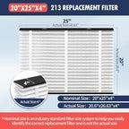 1 Pack 213 Replacement Filter Compatible with AprilAire Whole House Air Purifiers Models: 1210, 1620, 2120, 2200, 2210, 2216, 3210 and 4200, MERV 13 Furnace Filters, 20x25x4 Air Filter
