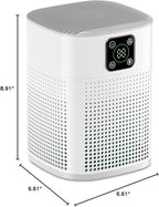 Air Purifiers for Bedroom, Honeyuan H13 HEPA Air Purifier for Home Large Room 1095 sqft, Air purifiers with 360°Air Intake, 3 Fan Speeds, 3-Stage Filtration, White