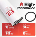 iFJF F1810PM0 Fuel Filter Element Spin-on Particulate Replacement for 1200KTG9075 Filter Head 18 GPM 1-12UN 10 Micron Carbon Steel Canister