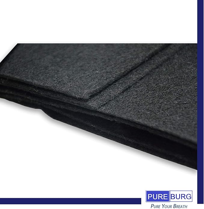 PUREBURG Carbon Filter,Cut-to-Fit Carbon Pad 16 x 48 inches for Air Filter Charcoal Sheet fits Range Hoods Furnace Filters removes Odor VOC Parts Accessories Replacement,1-Pack