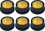 Zorfeter 6PCS Air Compressor Silencer Filter Elements for 1/2" 1/4" 3/8", Air Compressor Replacement Intake Paper Filter Sound Muffler Accessories for Blowers, Generators, Exhaust Ports HE015
