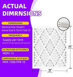 10x20x1 MERV 13 (6-Pack) Pleated Air Filter (Actual Size: 9.75" x 19.75" x 0.75") MPR 1900 & FPR 10, Furnace Air Filters 10x20x1 Air Filter