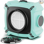 ALORAIR PureAiro HEPA Max 770 industrial Air Scrubber, 3-Stage Filtration System, GFCI Outlet, Negative Air Scrubber Water Damage Restoration Interior Decoration, Green