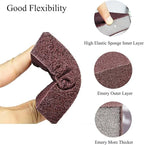 Nano Carborundum Sponge,Emery Sponge Kitchen Pot Brush with Handle,Scouring Pad Pot Scrubber,Pot Cleaner for Bottom of Pans,Wet Dry Sanding Sponges (Brown 02 * 3pcs)
