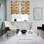 2 Panel Kitchen Cafe Curtains, Brown Desert Camels Sunlight Filtering Nature Air Through, Window Decor Tier Curtains for Living Room 55W x 39L inch Tropical Date Coconut Trees Cords Leaves