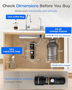 Waterdrop 10UB-CM 6 Months Under Sink Water Filter (Include: System+ 𝐅𝐚𝐮𝐜𝐞𝐭) for 99% Chloramine Reduce- Ideal for California, Florida and Washington- NSF/ANSI 42 Certified- with Faucet