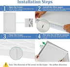 10x20x1 MERV 11 Air Filter, Quality AC/HVAC Furnace Filter，2 Reusable ABS Frame + 8 Pack Replaceable Filter Media，Breathe Fresher and Cost-effective