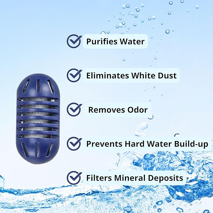 Nispira Mist Demineralization Cartridge Filter Replacement Compatible with Homedics Vick Total-Comfort Ultrasonic Humidifier | Prevents Mineral Deposit Hard Water White Dust | 36 Packs