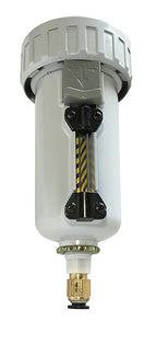 PneumaticPlus SAD402-N04D-MEP Compressed Air, External Water Trap Valve with Automatic Drain 1/2" NPT - Metal Bowl Sight Glass, 10 Micron