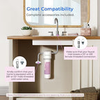 Waterdrop BFU2 Water Filter for Bathroom for Face Care, Reduces Chlorine, Scale in Water, Reduces Skin Redness and Irritation, 4-Stage Filtration, for Cold Water Supply Only