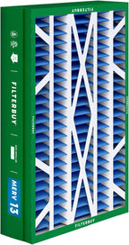 Filterbuy 14.5x27x5 Air Filter MERV 13 Optimal Smoke & Allergy Defense (2-Pack), Pleated HVAC AC Furnace Filters for Trane, American Standard, Honeywell, and More (Actual Size: 14.06 x 26.13 x 4.97)