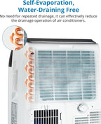 GarveeLife 14,000 BTU Portable Air Conditioners - Smart AC Units Cold with Drainage-free 48db Quiet Cooling within 750 sq.ft, Remote Control 24H Timer/Dehumidifier/Fan Modes for Bedroom Room Indoor
