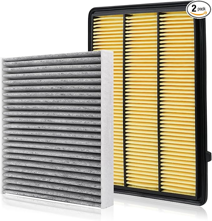 1 HEPA Pack Cabin Air Filter and 1 Pack Engine Air Filter fit for INFINITI QX50 2.0L (2019-2025) / QX55 (2022-2025) Replacement 165465NA1C 272775NA1A Accessories