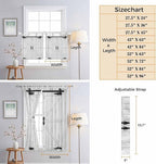 Farmhouse Wood Grain Bedroom Curtains 63 Inch Length, Window Curtains Tab Top, Vintage Country Barn Gate Grey Light Filtering Window Treatments Drapes 42"x63" 2 Panel