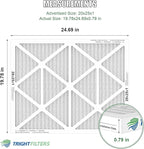 20x25x1 Air Filter 4 Pack, MERV 8 Pleated Dust Defense Air Filters Replacement Air Conditioner HVAC AC Furnace Filter, Durable and Lightweight