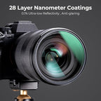 K&F CONCEPT 46mm Ultra-Low Reflectivity Circular Polarizers Filter 28 Multi-Layer Coatings Ultra-Slim High Definition Polarizing Camera Lens Filter (Nano-X Series)