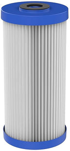 Pentair Pentek R50-BB Big Blue Sediment Water Filter, 10-Inch, Whole House Pleated Polyester Filter Cartridge, 10" x 4.5", 50 Micron, Pack of 8, White