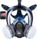 Parcil Distribution Full Face Respirator Mask with Filters – Durable Full Face Respirator Mask, Bayonet Filter Compatible