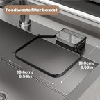 Sink Food Strainer, Suction Cup Drain Basket, Easy Filter with Mesh Bags, Practical Kitchen Waste Tool, Minimal Foldable Design, Scrap Catcher for Disposal