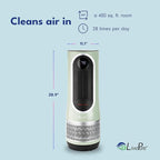 LivePure 3-in-1 LP500 Clean Heat Air Purifier & Electric Heater – Oscillating Portable Heater with 2 Heat Modes and Air Filtration – Heater for Indoor Use in Bedrooms, Home Office & Apartments, Sage