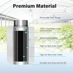iPower 4 Inch Air Carbon Filter, with Australia Virgin Charcoal for Inline Fan, Hydroponics, Grow Tent, Prefilter Included, Reversible Flange 4" x 12", Silver