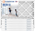 Filters Fast 30x32x2 Pleated Air Filter Merv 8, 2” AC Furnace Air Filters, Made in the USA, Actual Size 29.5x31.5x1.75, 6 Pack